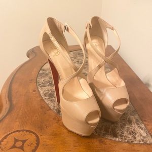 Authentic Christian Louboutin peep toe
